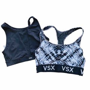 Two VSX Sport Victoria’s Secret Womens Sports Bras Size Small Unpadded Wireless